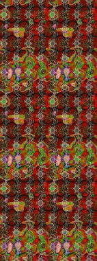 Raster çiçek desenli çiçek deseni, yapraklar, dekoratif elementler, sıçrama, lekeler, el çizimi kontur çizgileri ve Doodle çizim stili, grafik raster çizim çizimi.