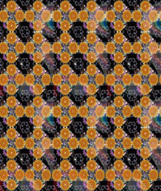 Çiçekli, yapraklı, çiçek desenli eskiz. Raster illüstrasyonu. El çizimi.