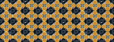 Çiçek deseni duvar kağıdı, desen dolguları ve web sayfası arka planı için kullanılabilir. Şekil verilmiş çiçeklerle eskiz deseni. Süslü zentangle çizim dokusu, soyut çiçeklerle süslenmiş..