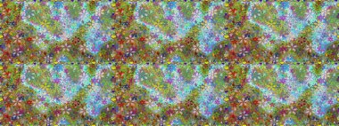 Çiçekli kusursuz retro desen. Düz Çiçek Elementleri Tasarımı. Yeşil ve nötr renklerde çiçekler. Renkli Yaz Temalı Kusursuz Arkaplan.