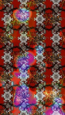 Güzel kumaş deseni. Raster illüstrasyonu. Güzel karalamalı çiçek desenli çizim. Küçük çiçekte sevimli çiçek deseni var..