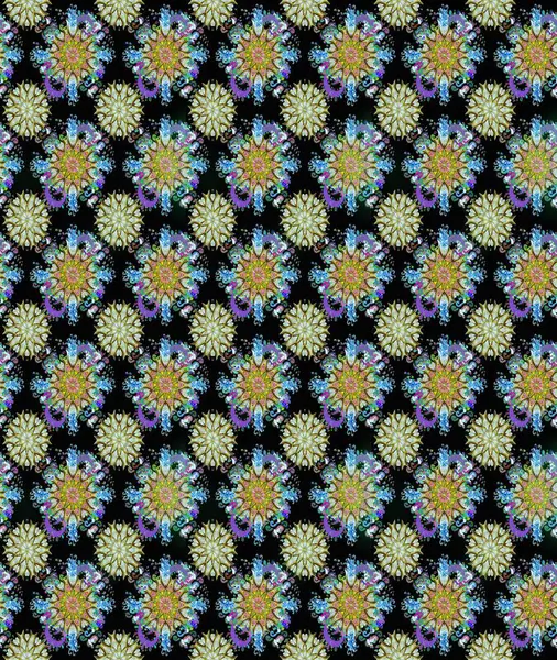 El çizimi. Siyah ve nötr renklerde çiçekler. Çiçeklerle kusursuz desen. Suluboya çizimi.