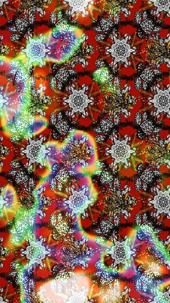 Gri, kahverengi ve kırmızı renkte yaz çiçekleri. Raster illüstrasyonu. Raster çiçek desenli ve çiçekli..