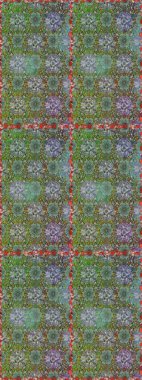 Çiçekler yeşilde ve suluboya stilinde nötr renklerde. Raster illüstrasyonunda kusursuz çiçek deseni.