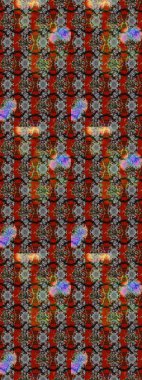 Klasik taslak çizimi. Çiçek grisi ve kahverengi çizim deseni. Raster çiçek izi..