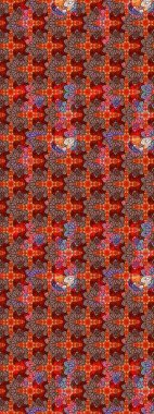 Raster illüstrasyonu. Moda baskısı, albüm, ambalaj kağıdı ve duvar kağıdı için zarif dekoratif süslemeler. Kırmızı renkte sevimli çiçekler. Küçük çiçekli basit bir çiçek çizimi..