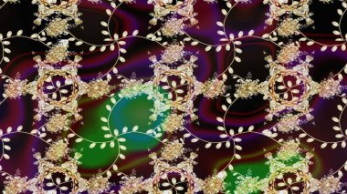 Kahverengi renklerde bahar çiçekleri. Raster illüstrasyonu. Yaprak ve çiçeklerin suluboya resmi, kahverengi renklerdeki çizim deseni.