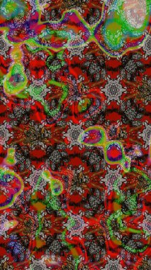 Nazik, narin çiçek arkaplanı. Çiçekli karalama şeklinde Raster çiçek deseni. Renkli çiçekler.