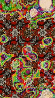 Vadinin renkleri. Raster çiçek desenleri çiziyor..