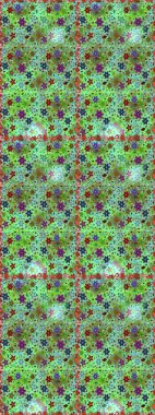 Güzel kumaş deseni. Raster suluboya deseni, narin çiçekler, yeşil ve mavi çiçekler, tebrik kartı şablonu..