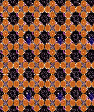 Düz Çiçek Elementleri Tasarımı. Renkli Bahar Teması eskiz kalıbı. Raster..