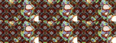 Gri ve kahverengi renkli çiçekler. Raster illüstrasyonu. Çizim çiçek deseni duvar kağıdı için kullanılabilir.