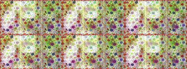 Tarafsız renklerde çiçekler. Kumaş desenli papatya çiçekleri ayrıntıları.