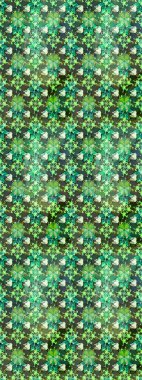 Yumuşak, yeşil renkli bahar çiçekleri. Raster illüstrasyonu. Çiçek ve yapraklı karalama şeklinde Raster çiçek deseni.