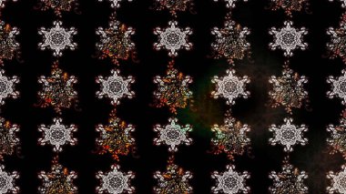 Çiçekli karalama şeklinde Raster çiçek deseni. Raster illüstrasyonu. Nazikçe, bahar çiçekleri siyah renklerde.