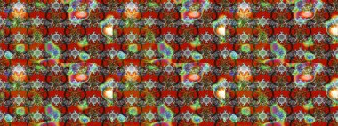 Çiçekli çiçek deseni, suluboya. Raster illüstrasyonu. Düz Çiçek Elementleri Tasarımı. Gri, kahverengi ve kırmızı renkte çiçekler. Renkli Bahar Teması çizim şablonu.