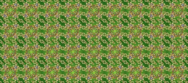 Kusursuz altın desen. Raster oryantal süs. Altın desenli yeşil, bej ve nötr altın elementlerle.