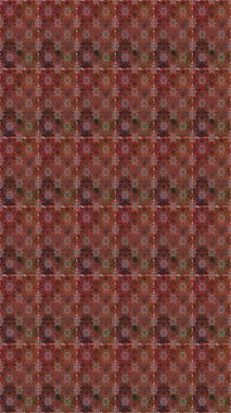 Kahverengi ve gri çiçekli kusursuz desen, suluboya çiçek deseni, sevimli çiçek, duvar kağıdı, kart veya kumaş için fayanslı. Raster - stok.