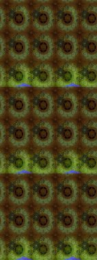 Modern stil dokusu. Çiçek desenli raster, yeşil ve kahverengi çizgi grafik deseni soyut raster arkaplan.