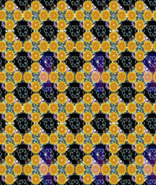 Renkli Bahar Teması eskiz kalıbı. Düz Çiçek Elementleri Tasarımı. Sarı renkli çiçekler. Güzel çiçek deseni..