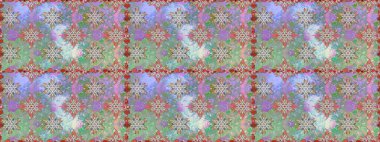 Güzel kumaş deseni. Bahar Tema Dikişsiz desen arka plan rengi. Raster çizimde sorunsuz çiçek desenli. Düz çiçek öğeleri tasarım.