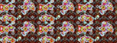 Çiçekli karalama şeklinde Raster çiçek deseni. Nazik, sevimli çiçek arkaplanı. Gri ve kahverengi renkte çiçekler.