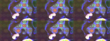 Elle boyanmış suluboya resim çizimleri, çiçekler ve bitkiler. Kahverengi renkte çiçekler.