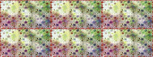 Çiçekli yaz çiçekleri. Küçük çiçekte güzel bir desen. Küçük renkli çiçekler. Moda baskıları için zarif bir şablon. Motley illüstrasyonu. Kusursuz..