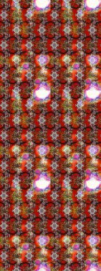 Çiçekli karalama şeklinde Raster çiçek deseni. Yumuşak, bahar çiçekli arka plan. Kahverengi ve kırmızı renkte çiçekler.