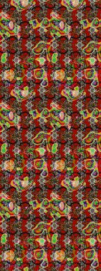 Eskiz geçmişi. Kumaş, tekstil, duvar kağıdı baskısı için. Raster illüstrasyonu. Tomurcukları papatya çiçekleri olan sevimli bir çiçek deseni. Miles Fleur, süslü püslü bir süs. Antika retro tarzı.