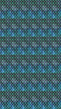 Kabile sanatı boho baskısı, klasik çiçek arkaplanı. Arkaplan dokusu, duvar kağıdı, mavi ve gri renkli çiçek teması. Soyut etnik raster çizim kalıbı.