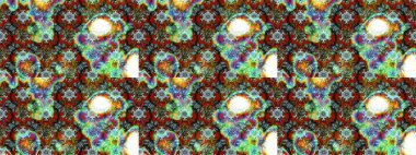 Botanik çizim kalıbı. Organik elementler. Suluboya etkisi. Raster deseni.