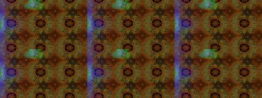 Kahverengi ve yeşil renkler üzerine çiçek desenli eskiz, el yapımı papatyalar, papatyalar. Tekrarlayan çiçek arkaplanı, zarif kahverengi ve yeşil çiçek duvar kağıdı.