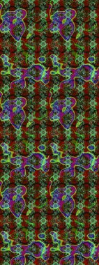 Tekstil ve kapak tasarımı için mükemmel. Doodle tarzı. Renkli yeşil ve kahverengi çizim kalıpları. Elle çizilmiş sonbahar çiçeği deseni. Yeşil ve kahverengi renkte çiçekler.