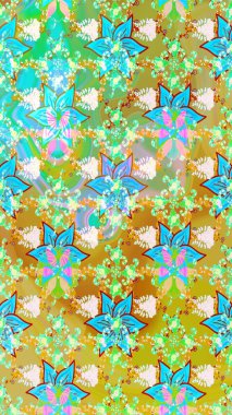 Moda arka planında parlak buketler. Eski usul küçük çiçekli şirin bir eskiz deseni. Kumaş, duvar kağıdı ve kağıt üzerine baskı yapmak için gelişen arka plan. Raster illüstrasyonu.