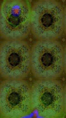 Moda baskısı, albüm, ambalaj kağıdı ve duvar kağıdı için zarif dekoratif süslemeler. Küçük çiçekli basit bir çiçek çizimi. Raster illüstrasyonu. Yeşil ve gri renkte şirin çiçekler.