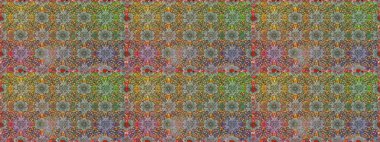 Kahverengi ve gri renkli çiçekler. Raster illüstrasyonunda kusursuz çiçek deseni.