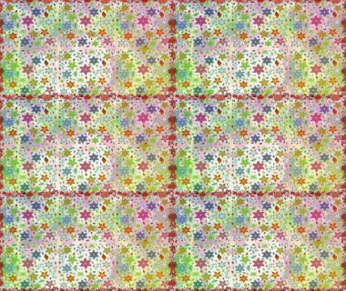 Tarafsız ve bej renklerde bahar çiçekleri. Raster illüstrasyonu. Raster çiçekleri klasik tarzda çizilmiş. Çiçekli, pürüzsüz desen.