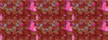 Çiçekli kusursuz retro desen. Kırmızı renkte çiçekler. Renkli Yaz Temalı Kusursuz Arkaplan. Düz Çiçek Elementleri Tasarımı.