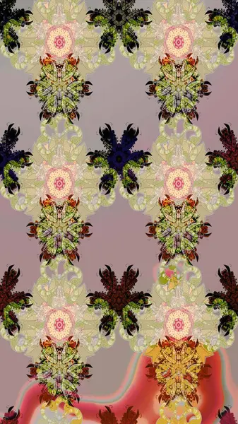 Raster illüstrasyonu. Kumaş, duvar kağıdı ve kağıt üzerine baskı yapmak için gelişen arka plan. Eski usul küçük çiçekli şirin bir eskiz deseni. Moda arka planında parlak buketler.