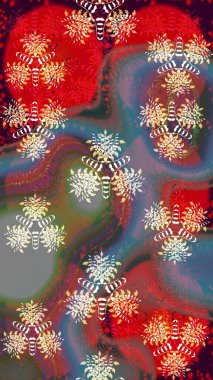 Çiçek kompozisyonu, el boyası, hassas şablon. Üst manzara, yumuşak stil. Sevgililer günü ve tebrik kartı konsepti için şık bir davetiye. Kırmızı renkte manzaralı çiçek deseni.