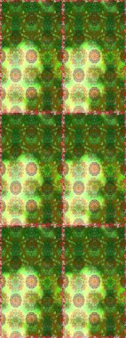 Modern stil dokusu. Çiçek desenli raster, yeşil ve kahverengi çizgi grafik deseni soyut raster arkaplan.