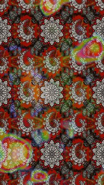 Gri ve kahverengi renklerde bahar çiçekleri. Raster illüstrasyonu. Raster çiçek desenli ve çiçekli..