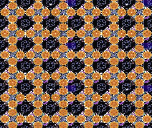 Karalama çiçeği. Renkli Bahar Teması eskiz kalıbı. Düz Çiçek Elementleri Tasarımı. Raster illüstrasyonu. Güzel kumaş deseni. Zentangle soyut çiçekleri.