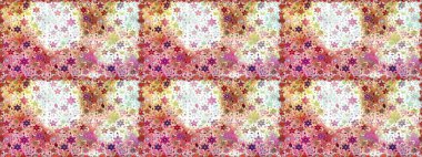 Vadinin çiçekleri tarafsız ve pembe renklerde. Kusursuz bir arka plan modeli. Suluboya, elle çizilmiş. Raster - stok.