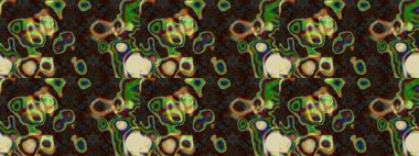 Raster illüstrasyonu. Çiçekli karalama şeklinde Raster çiçek deseni. Nazikçe, yaz çiçekleri renkler üzerinde.