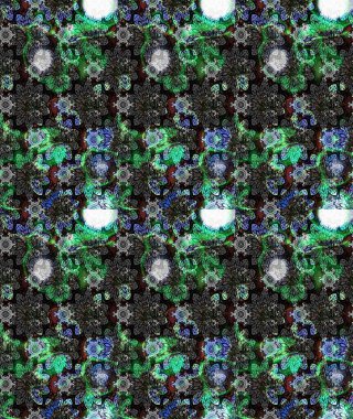 Raster illüstrasyonu. Gri renklerde bahar çiçekleri. Çiçek ve yapraklı karalama şeklinde Raster çiçek deseni.