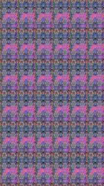 Raster düz çiçekleri pürüzsüz desen. Hediye ambalaj kağıdı, tebrik kartları, posterler ve pankart tasarımı. Mor ve nötr renkte çiçekler.