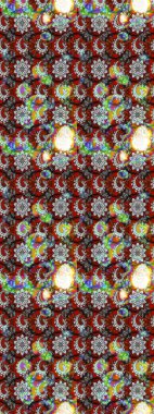 Tekstil, kumaş, kapaklar, duvar kağıtları, baskı, naylon, koleksiyon defteri, örgü, dekupaj için güzel bir eskiz. Küçük gri ve kırmızı renkte güzel bir besin torbası deseni, çiçekler. Millefleurlar.