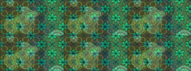 Renkli Bahar Teması eskiz kalıbı. Raster illüstrasyonu. Yeşil renkte zarif çiçek buketi suluboya. Düz Çiçek Elementleri Tasarımı.